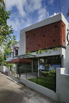 a modern house with an interesting design