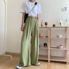 🦋 We are so obsessed with these Harem Straight Pants! A comfortable pair of pants that will add a splash of uniqueness to your wardrobe! So cute and ready for your next Instagram picture! ✨ Customers are raving! 💖 CUSTOMER REVIEWS ''The seller is so kind and easy to work with and the pants I got are such good quality and look soooooooo good'' - Emily, on Jan 21, 2021, USA ''I LOVE these pants. I did order two sizes up because I knew they ran small and they fit perfectly 😄'' - Sofie, on Feb 4, Korean Trousers, Preppy Fits, Great Wave Off Kanagawa, Wide Leg Dress Pants, Feb 4, Baggy Pants, Baggy Pant, Loose Pants, Bustier Top