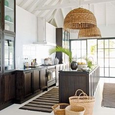 the kitchen is clean and ready to be used as a dining room or living room