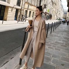 Fashion Forcast, Mode Mantel, Long Sweater Coat, Look Winter, Fashion Cardigan, Loose Knit Cardigan, Evening Star, Mode Kimono, Woolen Sweaters