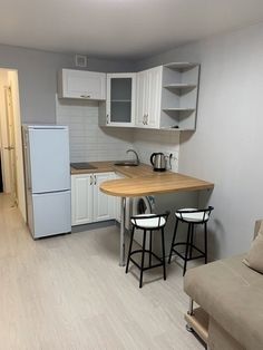 the kitchen is clean and ready for us to use in its new home or apartment