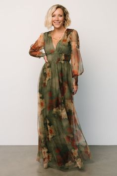 Olive Background, Cocktail Dress Code, Tulle Maxi Dress, Tulle Material, Dress Dusty, Chiffon Material, Again And Again, Long Sleeve Maxi, Maxi Dress Blue