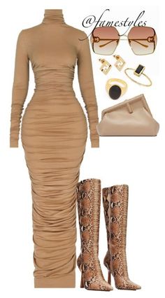 Tall Boots Outfit, Boot Outfits, Woman In Gold, Designer Outfit, Dress Up Outfits, Chill Outfits, Tall Boot, Autumn Vibes, Trendy Clothes