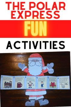 the polar express fun activities for kids to do with their santa clause character and other characters