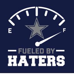 a speedometer with the words fueled by haters on it and a star in the center