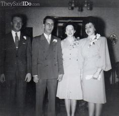 an old black and white photo of three people