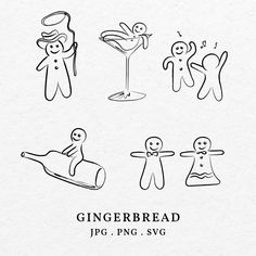 Christmas Cookie Graphic, Gingerbread Man Sketch, Christmas Funny Drawing, Funny Christmas Doodles, Gingerbread Illustration Christmas, Hand Drawn Christmas Cards Doodles, Gingerbread Sketch, Gingerbread Cookie Drawing, Gingerbread House Drawing Easy