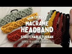 how to make macrame headband with stretchable turban