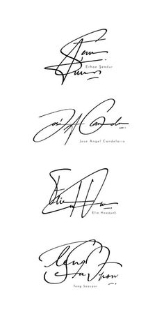 four signed autographs from the beatles