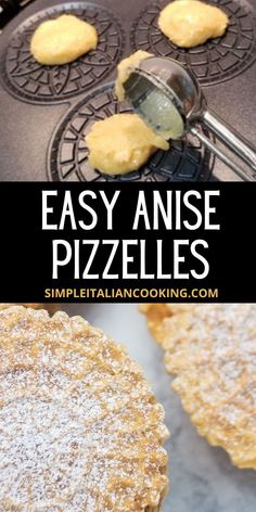 easy anise pizzas are made with simple ingredients like cheese and powdered sugar