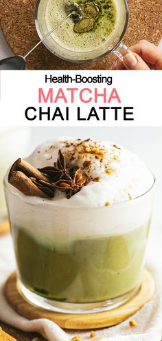 matcha chai latte Macha Green Tea Latte, Chai Matcha Latte, Matcha Coffee Latte, Easy Matcha Latte, Healthy Matcha Latte, Sweet Matcha Latte Recipe, Warm Matcha Latte