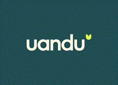 the word vandu written in white on a green background