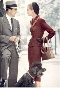 Men’s and women’s fashion, Vogue, 1952 Irving Penn, Vintage Suit, Paris Mode, Fashion 1950s, 1950s Style, Retro Mode, 50 Style