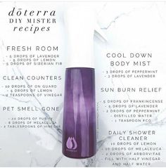 Doterra Mister Bottle Recipes, Essential Oil Mist Recipes, Diy Room Mist Spray, Doterra Room Spray Recipes, Doterra Room Spray, Diy Essential Oil Perfume, Oil Mister, Room Mist, Doterra Diffuser Blends