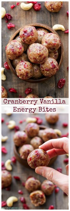 an image of cranberry vanilla energy bites