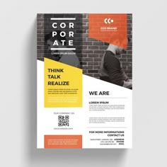 a brochure that is designed to look like a business meeting or conference flyer