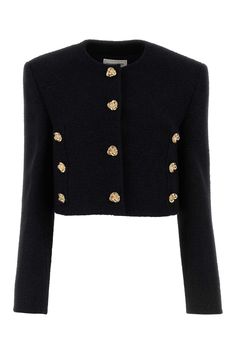 Wool Blend Blazer Alexander Mcqueen Jacket, Alexander Mcqueen Women, Stylish Blazer, Satin Blazer, Fantasy Gowns, Black Blazers, Black Wool, Blazers For Women, Women Collection