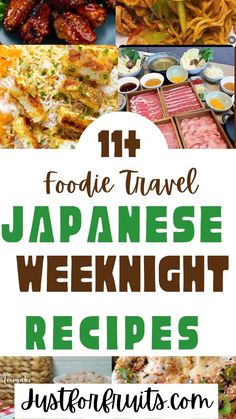 japanese weeknight recipes with text overlay