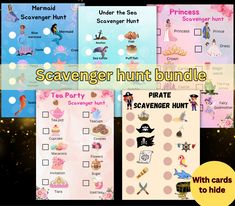 the scavenger hunt bundle includes several games