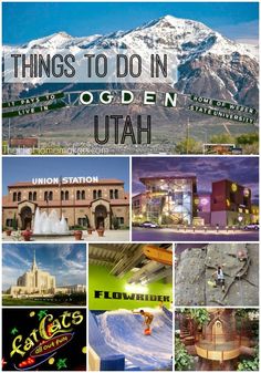 there are many different pictures with the words things to do in utah written below them