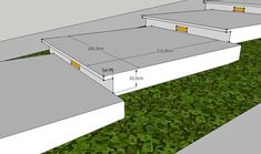 an image of some steps in the grass with measurements for each step and how to measure them