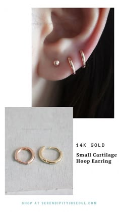 Spiderbite Piercings, Vintage Tattoos, Gold Ear Jacket, Geode Jewelry, Small Gold Hoop Earrings, Forward Helix