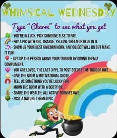 a poster with an image of a lepreite holding a pot of gold in front of a rainbow