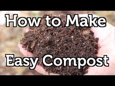 how to make easy compost with soil in the palm of someone's hand