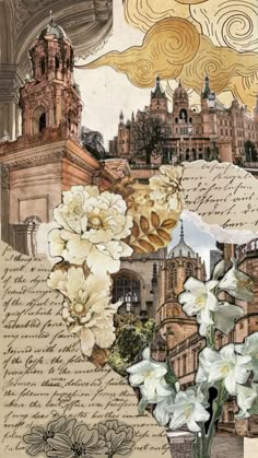 wallpaper flowers town aesthetic Vintage Aesthetic Stickers, Vintage Paper Printable, Lock Screen Ideas, Collage Wallpapers, Halloween Wallpaper Iphone Backgrounds, Aesthetic Collages, Artistic Wallpaper, Ipad Background, Architecture Design Drawing