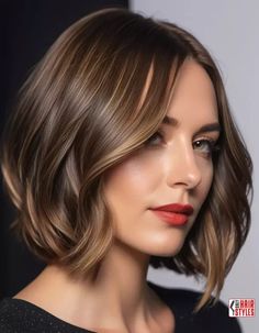 Balayage Brunette Short, Fall Haircolor, Color 2025, Angled Bob, Short Hair Trends, Medium Hairstyles, Balayage Brunette, Bob Haircut, Shoulder Length Hair