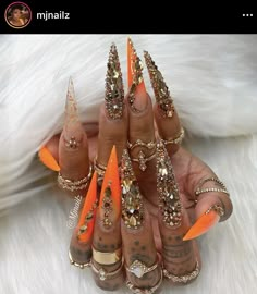 Haiti Nails, Orange Bling Nails, Boogie Nails, Nailart Aesthetic, Aesthetic Fire, Gucci Nails, Eagle Talon, Nail Academy