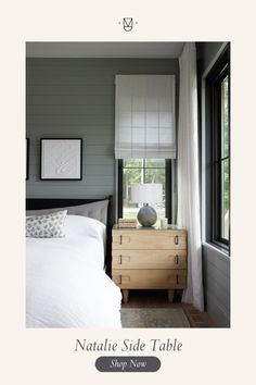 The Natalie Side Table was the perfect nightstand choice inside one of the bedrooms at our Bunk House Client project, bringing timeless charm and sophistication. This table features a washed walnut finish, 3 functional drawers, and tapered legs. Standing out in an elegant way, this table pairs well with a variety of home decor styles, from rustic to modern. Shop this table and more from our furniture collection at katemarkerhome.com! Walnut Nightstand, Bedding Pillows, Bedroom Space, Bunk House, Decor Essentials, Bedroom Collection