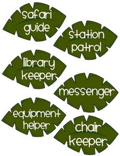 the words library keeper written in different languages on green leafy leaves with white background