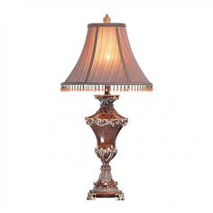 Selma L94171T-2PK Table Lamp (2/Box) By Furniture Of AmericaBy sofafair.com Tuscan Decor, Traditional Table Lamps, Wood Table Lamp, Hanging Beads, Wooden Table Lamps, Eclectic Living Room, Lampe Decoration, Gold Table Lamp, Table Lamp Wood