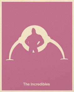 the incredibles minimalist movie poster art print by person, via ete press