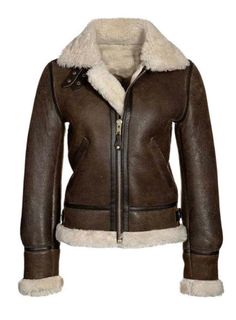 Women's Sheepskin Fur Bomber Leather Jacket In Dark Brown Aviator Leather Jacket, Women Products, Aviators Women, Womens Jackets, Aviator Jackets, Real Leather Jacket, Jacket Outfit, Genuine Leather Jackets, Shearling Coat