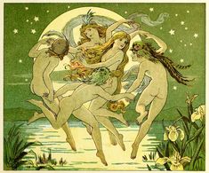 Emily Gertrude Thomson (1850-1929), ''The Fairies – A Child’s Song'' by William Allingham, 1883 Fairies Dancing, Vintage Illustrations, Victorian Art, Fairy Art, British Artist, Antique Prints, Vintage Illustration, A Child