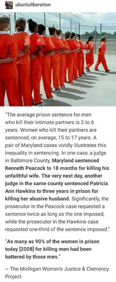 an article about women in orange uniforms