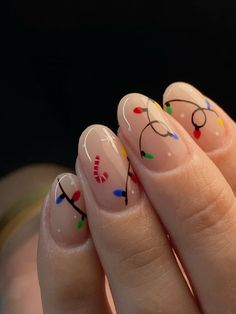 Nails Ideas Winter, Trendy Christmas Nails, Christmas Nails Ideas, Winter Nail Art Designs, Nail Art Noel, December Nails, Light Nails, Cute Christmas Nails