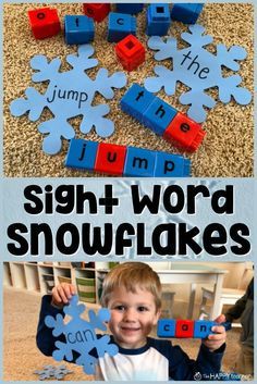 the sight word snowflakes are fun for kids