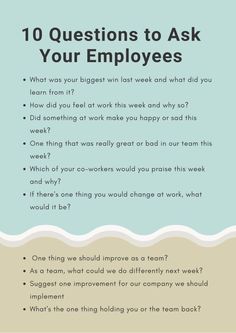 the 10 questions to ask your employees