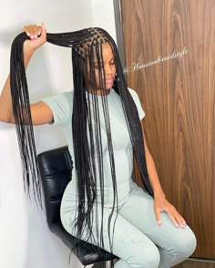 Noteless Braids Black Long, Single Braids Hairstyles, Black Box Braids, Small Box Braids, Feed In Braids Hairstyles