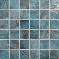 Mundaka, 2 x 2 Porcelain Mosaic Tile | Murrine Mosaics Waterline Tile, Blue Green Tile, Green Tiles, Luxury Furniture Sofa, Porcelain Mosaic Tile, Furniture Sofa, Pool Tile, Porcelain Mosaic