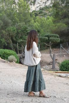 The Palma Shirt // Storm Down To Earth Fashion, Coastal Fall Fashion, Feminine Comfortable Style, Bohemian Linen Tiered Skirt, Bohemian Tiered Linen Skirt, Farm Outfit Women Summer, Sweater With Maxi Skirt, Linen Tiered Skirt, Feminine Winter Outfits Girly