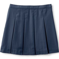 Classic pleats in our easy-care blend fabric that resists stains, wrinkles and fading so she looks good all school day long. Top-of-knee length. Navy Skort For School, Classic Fitted Skort For School, Classic Fitted School Skort, School Uniform Pleated Tennis Skirt, Pleated School Uniform Skort, School Uniform Style Skort For Workwear, Fitted School Uniform Skirt, Fitted Tennis Skirt For School Uniform, Solid Pleated Tennis Skirt For School