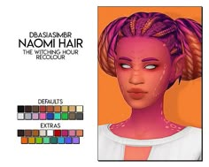 an image of a woman's face with makeup and hair color swatches on it