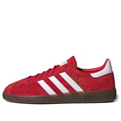 Adidas Handball Spezial, Adidas Handball, Sport Shoes Women, Leather Wear, Classic Sneakers, Red Suede, Suede Heels, Adidas Shoes, Types Of Shoes