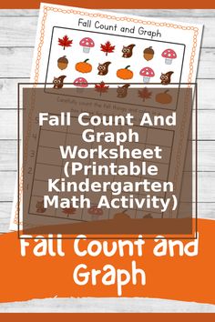 the fall count and graph worksheet for kids to practice their math skills with