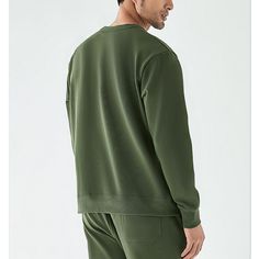 Army Green Round Neck Pullover Basic Sweatshirt  Material: 100%Cotton  Size: S, M, L, XL, 2XL, 3XL Color: Army Green  Season: Spring, Autumn, Winter Casual Long Sleeve Sweats For Leisure, Green Long Sleeve Sweater For Loungewear, Basic Crew Neck Tops For Leisure, Comfortable Leisure Tops With Ribbed Cuffs, Green Casual Sweatshirt With Ribbed Cuffs, Casual Green Sweatshirt With Ribbed Cuffs, Green Crew Neck Top With Ribbed Cuffs, Green Crew Neck Sweater For Loungewear, Green Long Sleeve Sweatshirt For Leisure