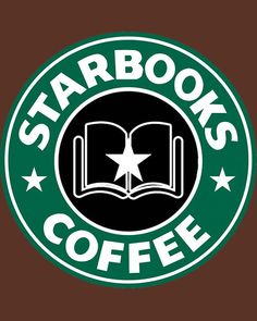 the starbucks logo is shown in black and white, with stars on it's side